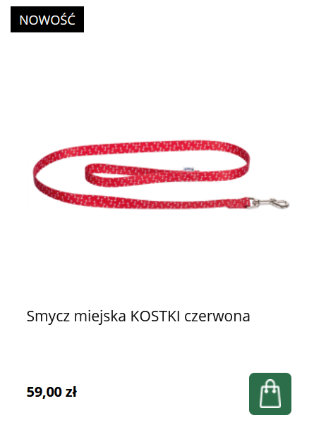 czerwona smycz dla psa